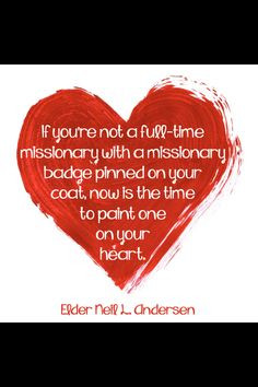 Being a missionary at home at all times - heart shaped pins with the ...