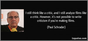 More Paul Schrader Quotes