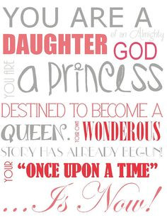 LDS Printable Quote! Pink & Grey printabl quot, daughter