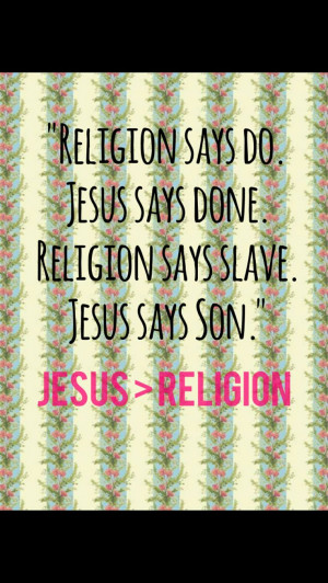 Jesus > Religion Jefferson bethke is a smart man