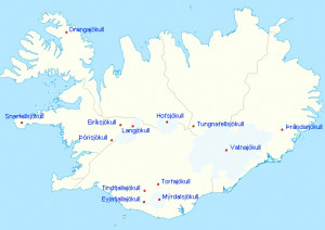 Iceland Glaciers On Map