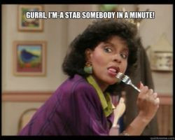 Claire Huxtable wants to stab somebody, now! Uh-oh 1 year ago in Other