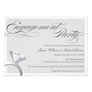 Elegant Bling Engagement Party Custom Announcements lowest price for ...