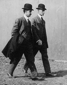 The Wright brothers at the International Aviation Tournament, Belmont ...