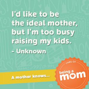 Fans of Being a Mom | Mom Quotes – The Perfect Mom
