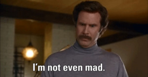 this is an animated gif of will ferrell ron burgundy looking rather ...