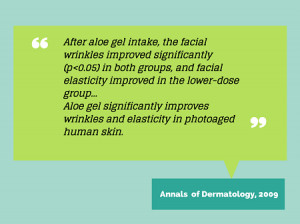 They found that drinking aloe gel increased production of collagen