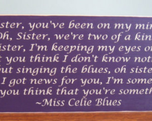 Wooden sign - The Color Purple quot e - wall hanging - home decor ...