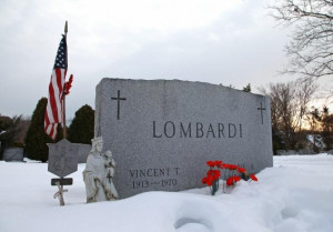 ... bring Super Bowl trophy to Vince Lombardi's gravesite in New Jersey