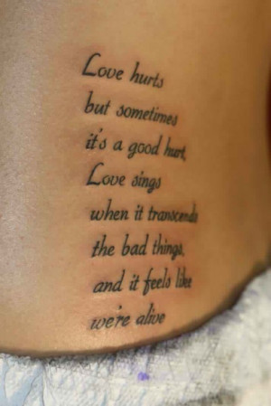 incubus love quote tattoo
