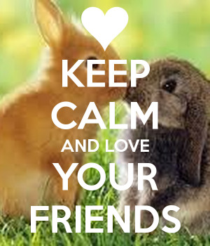 KEEP CALM AND LOVE YOUR FRIENDS