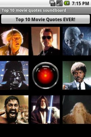 View bigger Top 10 Movie Quotes Soundboard for Android screenshot