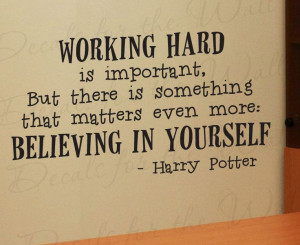 Harry Potter knows about working hard