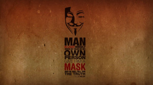 Anonymous Text Quotes Mask Oscar Wilde Typography Wallpaper,Images ...