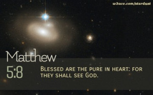 Bible Quote Matthew 5 8 Inspirational Hubble Space Telescope Image