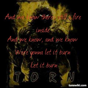 Lyric Art of Torn by Disturbed