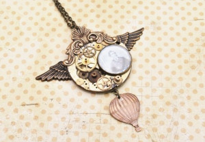 Collier steampunk Phileas Fogg