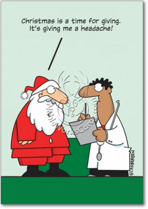 Giving A Headache Unique Humor Merry Christmas Greeting Card ...