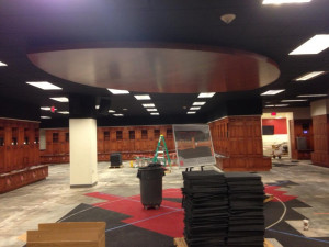 Nebraska Cornhuskers’ renovated locker room is coming along nicely