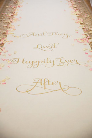 happily ever after aisle runner, photo by vitalicphoto.com