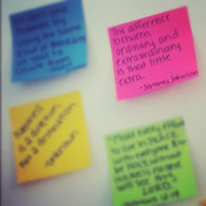 Quotes and sticky notes