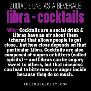 Zodiac signs as a beverage - Libra, Cocktails.