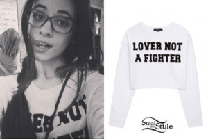 quote on it lover not a fighter lover sweater cropped sweater camila ...