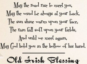 Old Irish Blessing Quote Inspirational Life Vinyl Wall Decal Sticker ...