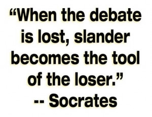 In debates a low blow or personal affront is proof that the offending ...