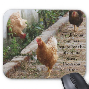 Bible quote about Animal Cruelty Proverbs 12:10 Mouse Pad