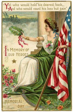 Vintage Memorial Day Image – Lady Liberty 2