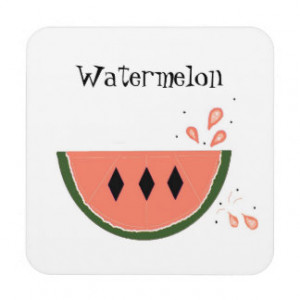 Sweet Watermelon Drink Coasters