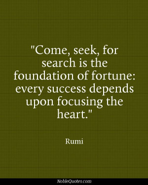 Seek For Search The Foundation Fortune Every Success