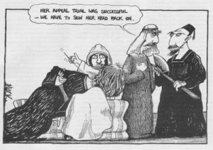 Cartoon by Nick Kim, courtesy of ' The Free Radical .']