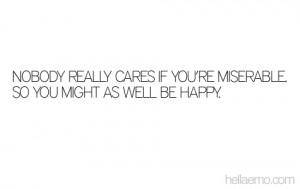 NOBODY REALLY CARES IF