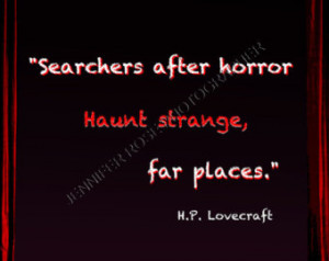 Lovecraft Goth Quote Art 5x7 F ramed Inspirational Famous Author ...