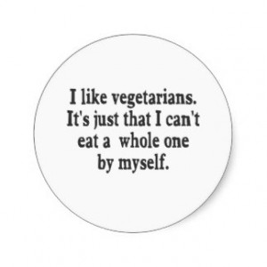 Anti Vegetarian Round Sticker