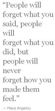 People will forget