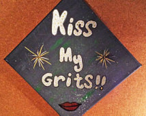 Abstract TV Quote Art Kiss My Grits