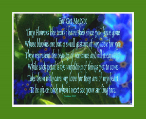 Forget Me Not Flower Poem