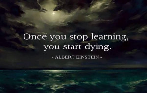Once you stop learning, you start dying. – Alber Einstein –