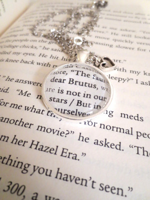 ... Stars Dear Brutus John Green Shakespeare Quote Silver Plated Book Page