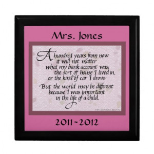 Personlized Box with 100 Years Quote Jewelry Box