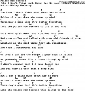 Download Poison Red Berries lyrics and chords as PDF file (For ...