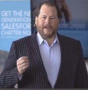 Marc Benioff started his first small business,, Liberty Software ...