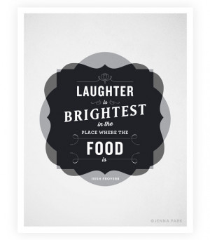 Art Print Typographic Poster Food Quotes Kitchen by SweetFineDay