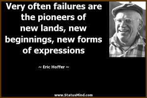 ... the pioneers of new lands, new beginnings, new forms of expressions