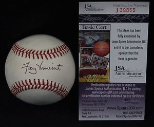 Fay Vincent Signed Autographed Official Bobby Brown MLB Baseball JSA