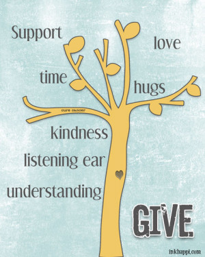 What you CAN GIVE someone who is battling cancer. free printable! # ...