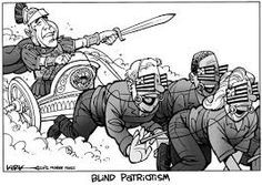 Blind Patriotism Political Cartoon More